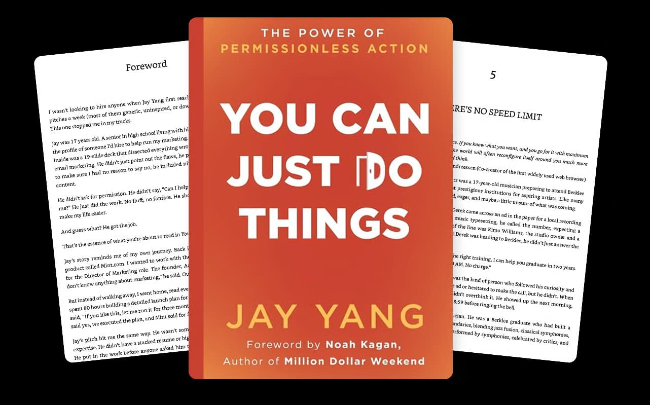You Can Just Do Things book and pages